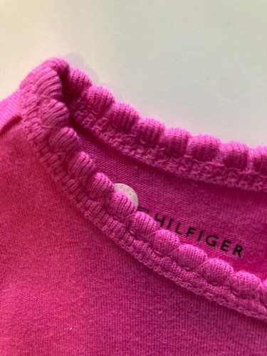 Tommy Hilfiger Children Little Girl Baby Toddler Long Sleeve Shirt Top Pink 24M - Picture 3 of 3
