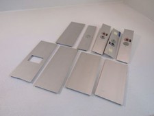 Standard Partition Wall Electrical Covers Qty 9 Gray Aluminum