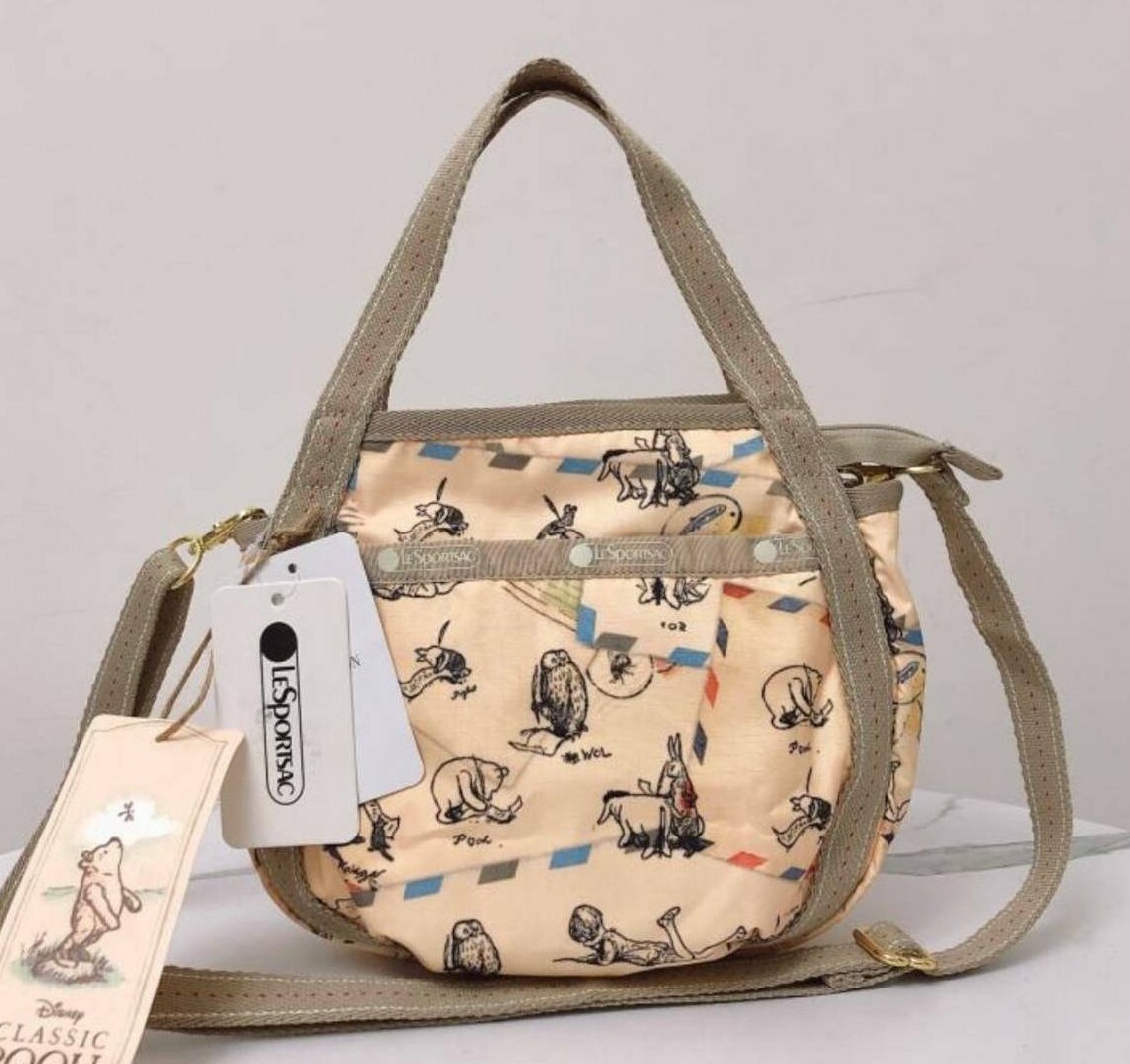 Lesportsac Disney Winnie the Pooh U068 Small Jenni Hand Bag Shoulder Purse Tote