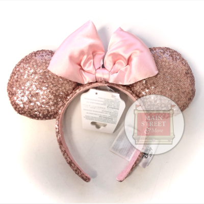 2022 Disney Parks Rose Gold Sequin Pink Bow Minnie Mouse  display picture 3