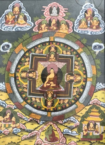 Thangka Tangkas Buddha Thanka Tibet Nepal Radlager Dharma Buddhismus 56 CM 41 CM - Bild 9 von 9