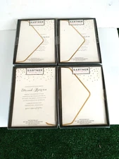 Lot of 4 Gartner Wedding Invitation Kit White Gold 25ct  100 total Cards. Sealed