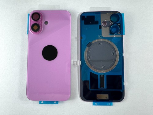 OEM iPhone 16 Back Glass Cover Rear Housing w/Camera Lens Magnets Replacement - 第 8/20 張圖片