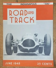 ROAD & TRACK Magazine #3 1948 Auto RACING vtg INDY 500 Jaguar So-Cal BellyTanker