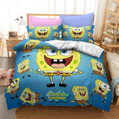 Bettwäsche Set SpongeBob SquarePants 80x80Kissenbezug Bettbezug135x200 200x200