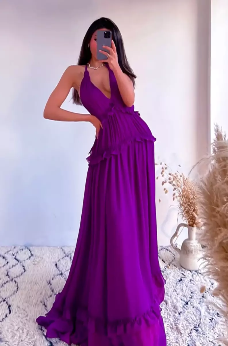 Pink purple store maxi dress