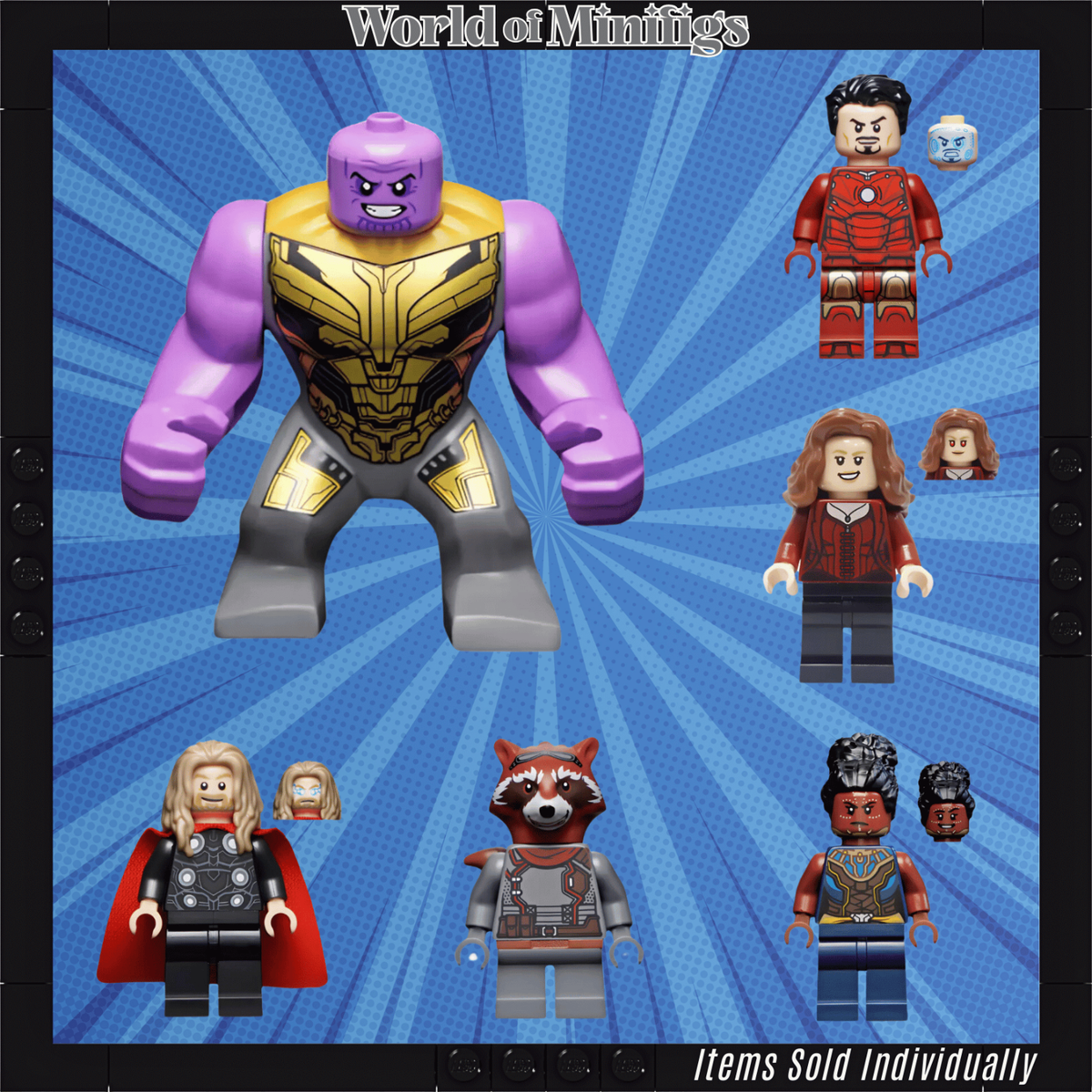 LEGO Marvel Infinity Saga Minifigure Collection Iron Man, Loki