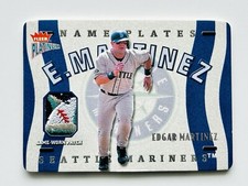🔥 2003 Fleer Platinum Nameplates Edgar Martinez LOGO Patch /176 Jumbo Pack Exlv