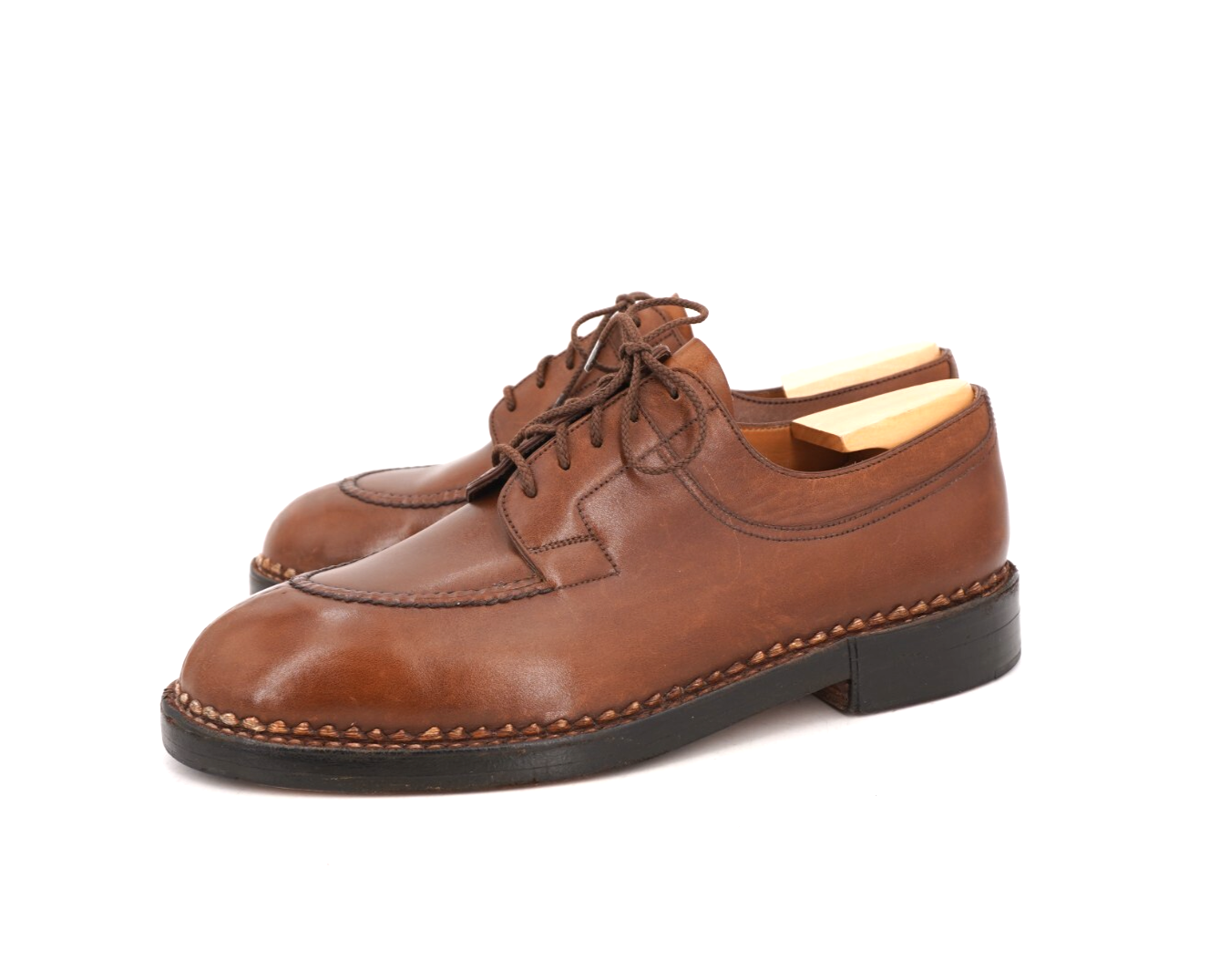 SAOLA $2580 JM WESTON HUNT DERBY 7 D 7 5 677 SUOLA TRIPLA PELLE MARRONE NORVEGESE