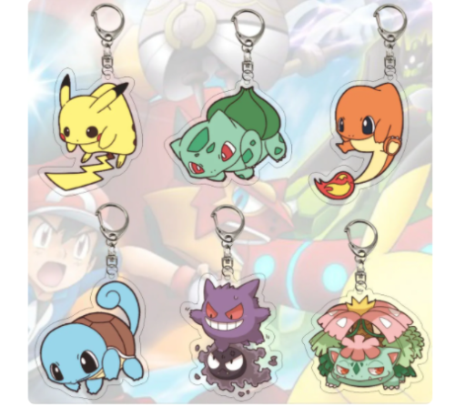 lot 60pcs Japanese anime mix Acrylic Keychain Key Chain Girls boy Keyring gifts - Picture 2 of 4