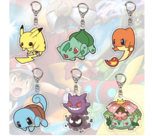 lot 20pcs Japanese anime mix Acrylic Keychain Key Chain Girls boy Keyring gifts - Picture 1 of 3