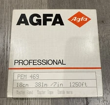 New BASF AGFA PEM 469 Reel to Reel Audio Recording Tape 18cm - 381m, 7” - 1250ft