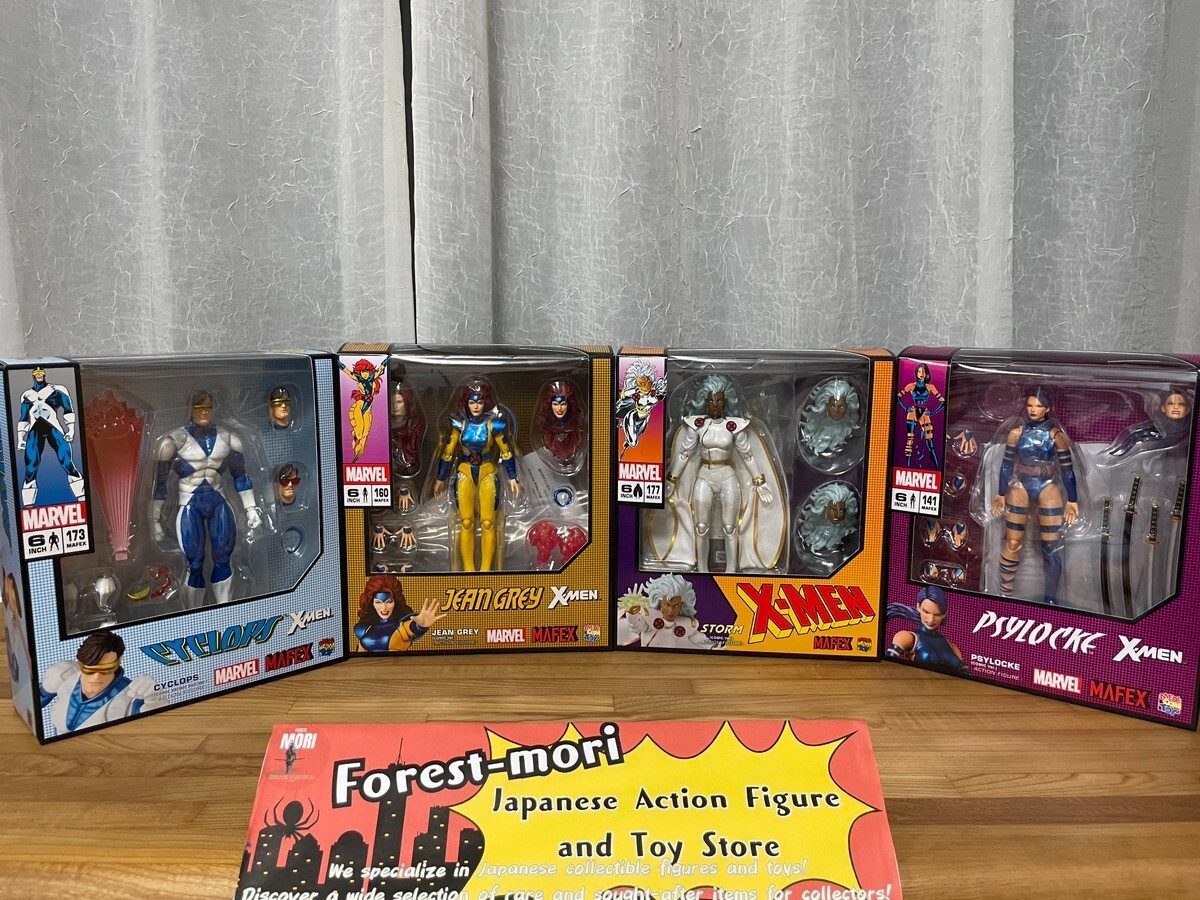 MAFEX 173 Cyclops 160 Jean Grey 177 Storm 141 Psylocke X-Men
