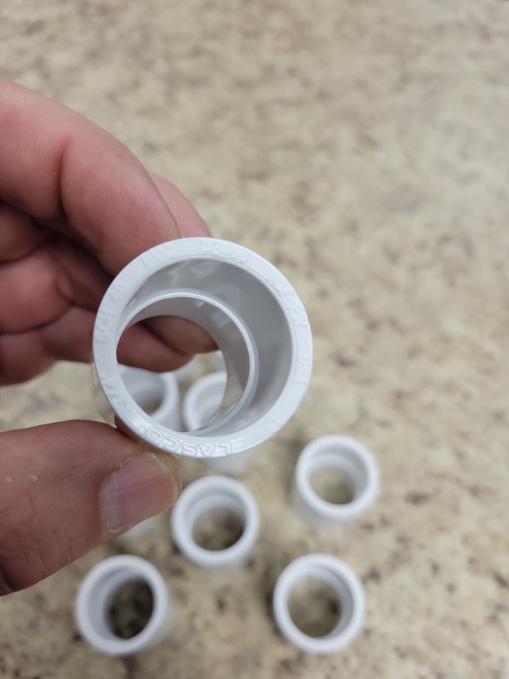 Lot Of 10 Lasco 3 4 PVC Schedule 40 Socket Pipe Fitting SxS Coupling lot-of-10-lasco-3-4-pvc-schedule-40-socket-pipe-fitting-sxs-coupling