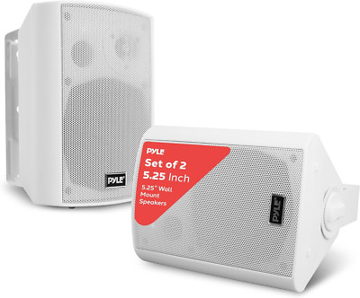 Wireless Wall Mount Bluetooth Speaker System - Water-Resistant Stereo Sound