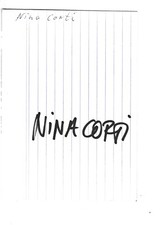 Nina Corti - Autograf odręczny podpisany - Szwajcaria - Tancerka flamenco choreograf