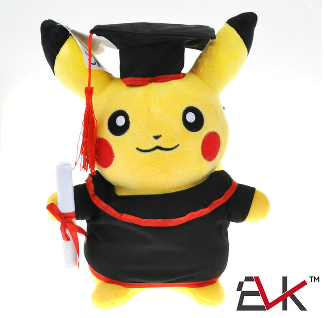 Doctor Graduation Pokemon Pikachu With Academic Dress Plush Cute Toys 12
