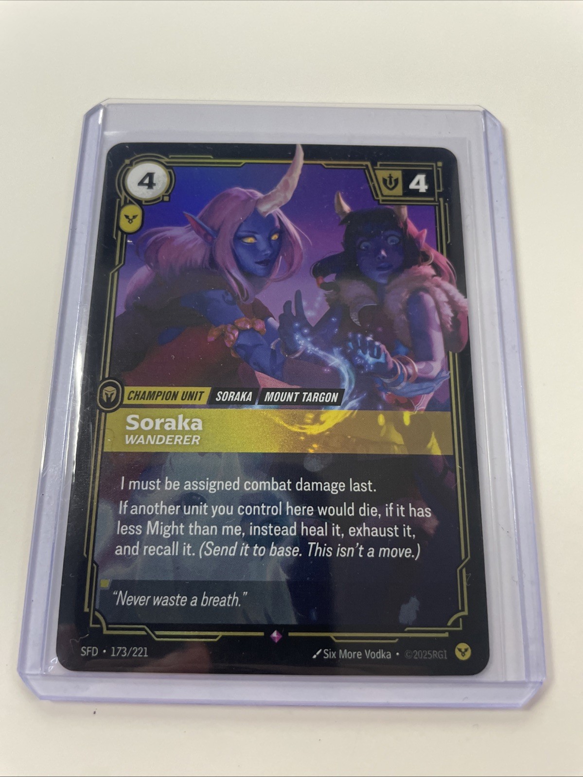Soraka 173/302 Foil Spiritforged Riftbound TCG NM Pack Fresh