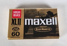 New Sealed Maxell XLII 60 Audio Cassette Tapes High Output Black Magnetite