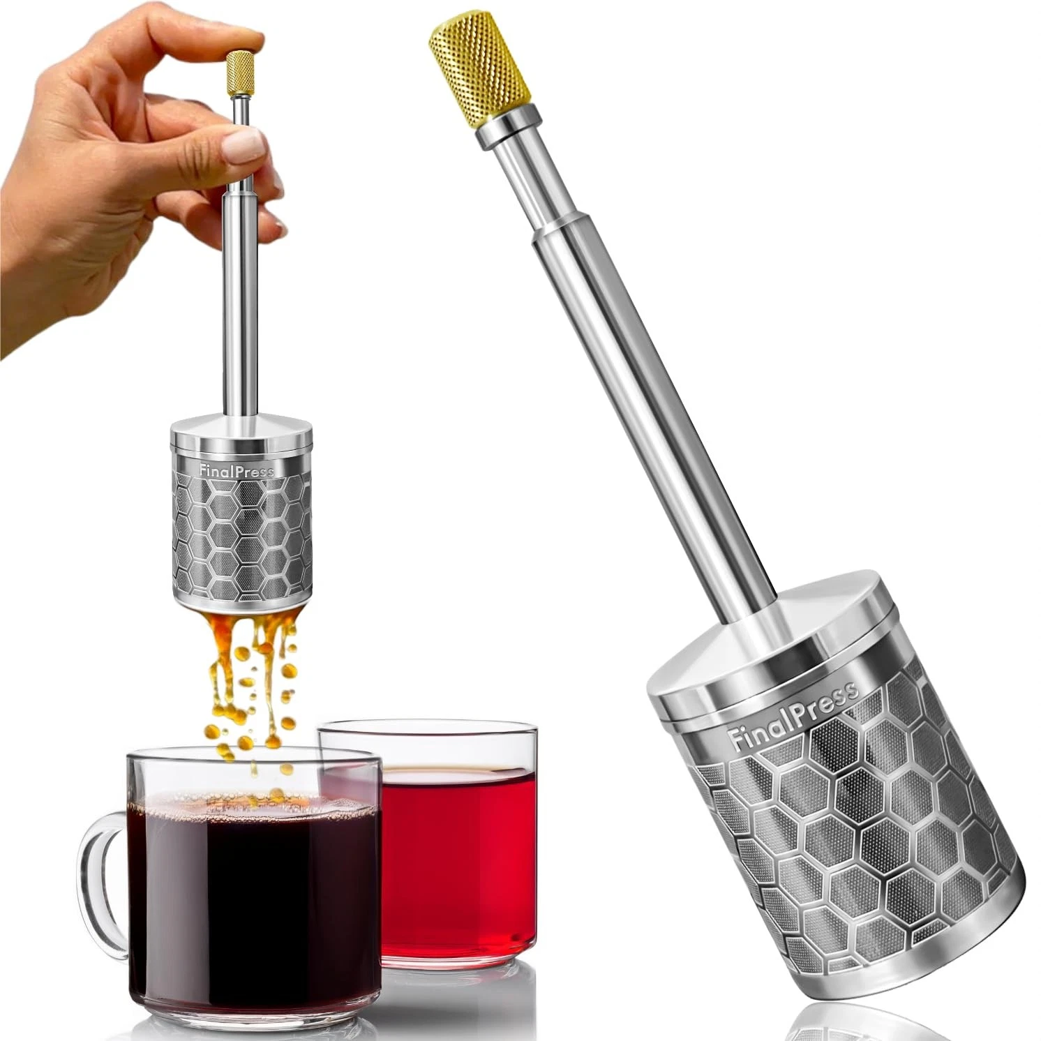 Original Coffee & Tea Maker – Portable Stainless Steel Micro French Press – P...