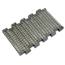 10 x 12 Positions Dual Rows 600V 15A Wire Barrier Block Terminal Strip TB-1512L