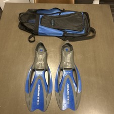 US Divers Proflex Flippers Fins for Scuba Diving  Snorkeling Sz M 6.5-8 W/Bag