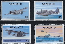 Vanuatu MNH Stamps WW II Military Aircraft  CV $10.50 ............22L......P-818