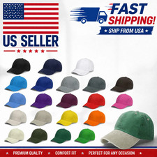 Cotton Baseball Cap Ball Dad Hat Adjustable Plain Solid Washed Men Premium 2026