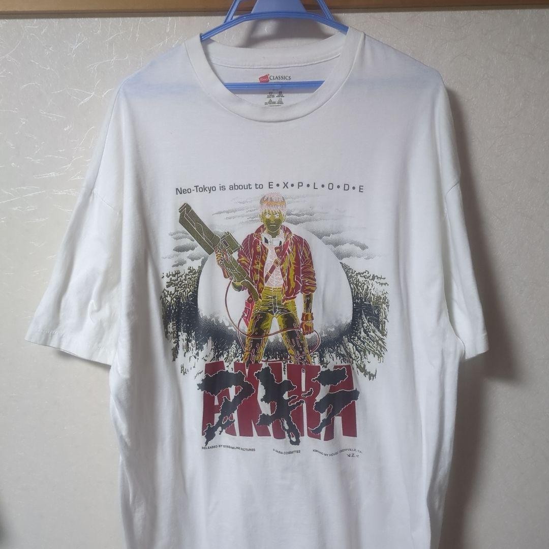 Camiseta Hanes Akira Diseño Invertido Vintage 2XL Ropa Retro Coleccionable