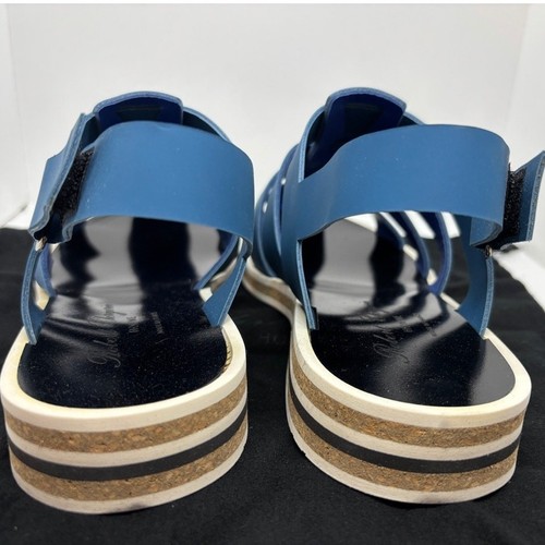 NWB FRANCE Robert Clergerie BRUCE Blue Nubuck Suede Summer Sandal US 11 EUR 44 - Picture 8 of 14
