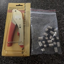 Coax Cable Crimper Tool Kit with 10pcs F Type RG6 Compression Connectors...