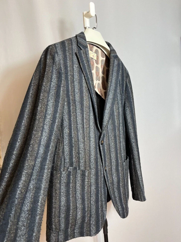 Savile Row Club of Gents Sakko Lanificio Roma Slim Blue Hombres Chaqueta... - Imagen 3 de 4