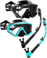Aegend Snorkeling Gear for Adults Youth Kids, Snorkel Mask with Top Dry Valve -