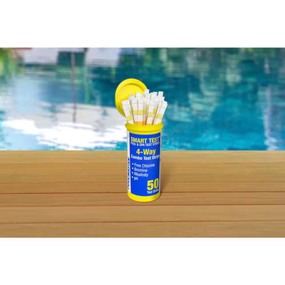 Smart Test 4-Way Swimming Pool and Spa Water Test Strips (50-Count)