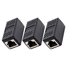 3 Pcs Ethernet Connectors Join Cables Extension Extender Adapter