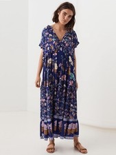 Spell By The Gypsy Wild Blooms Boho Floral Tiered Maxi Dress XS