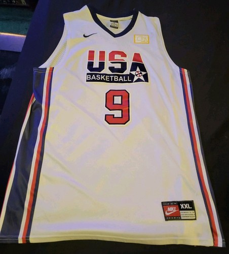 ​Nike USA Michael Jordan Jersey Mens XXL White #9 Team USA Olympic Basketball!! 