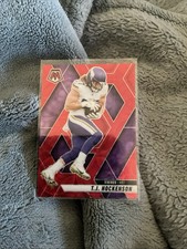 2025 Panini Mosaic Red Mosaic Prizm T.J. Hockenson Vikings #117 Football Card