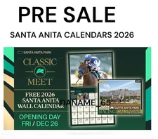 Pre-Sale 2026 Santa Anita Wall Calendar Brand New