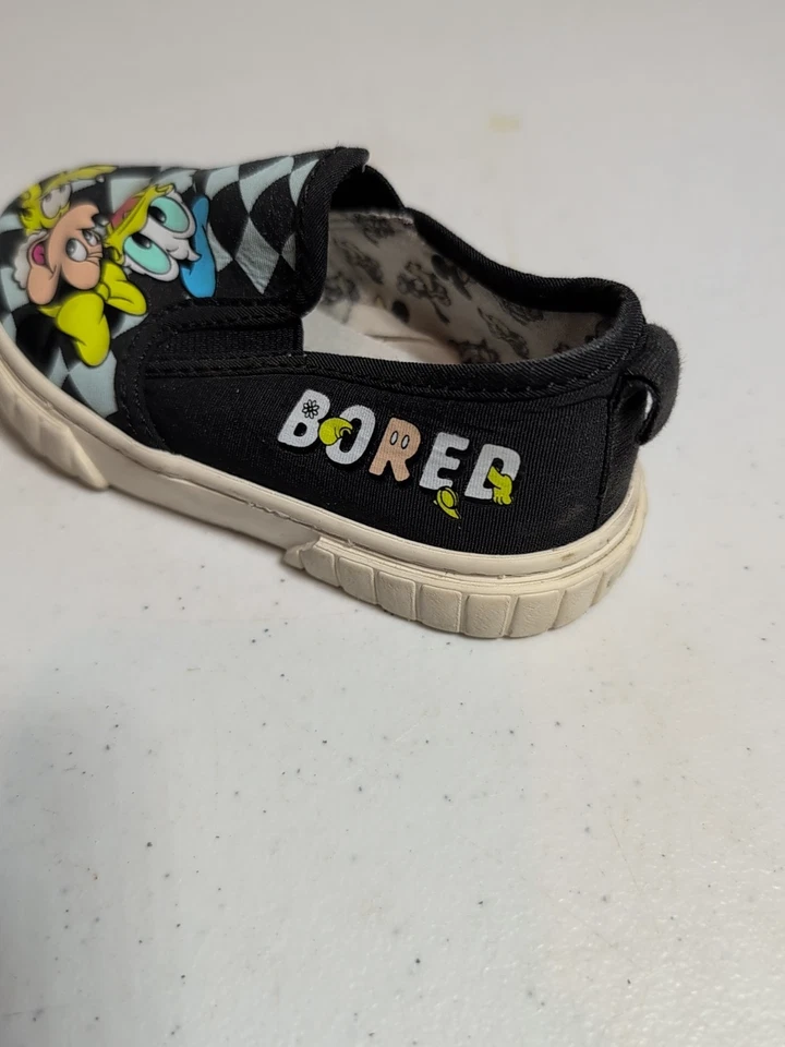 Disney Infant Mickey Mouse Signature Black Canvas Slip On Toddler Shoes, Size 6 - Изображение 4 из 4