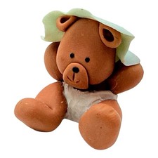 Dollhouse Miniature Teddy Bear With Blanket Polymer Mini Figurine Kid s Room