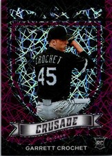 2021 Panini Chronicles #1 Garrett Crochet Crusade Purple Velocity