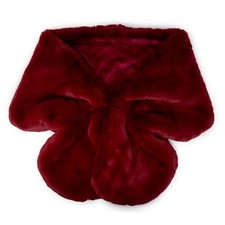 Stola pelliccia bordeaux elegante invernale cerimonia mantella scialle sciarpa