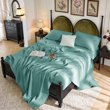 SONORO KATE 100 French Pure Linen Sheets, Breathable and Durable Linen Full Siz