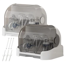 Baby Bottle Storage Large Baby Bottle Organizer with Cover Dust-Proof Containers