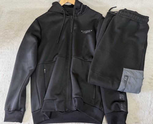 McKenzie Herren Trainingsanzug Gr. Large Oberteil, XL Hose Schwarz Jogginghose Training Gym