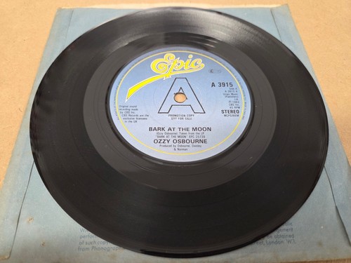 Ozzy Osbourne – Bark At The Moon - 7" Demo - Black Sabbath - Epic – A 3915 - Imagen 3 de 6