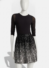 Alice and Olivia Women's Black Chara Embellished Dress Size 6