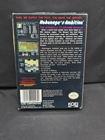 Nobunaga's Ambition (NES) Nintendo Cartridge Sleeve Styrofoam & Box Tested 