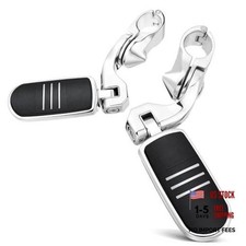 Motorcycle Adjustable Highway Footpegs Style 1 Chrome Short Angled Fit for